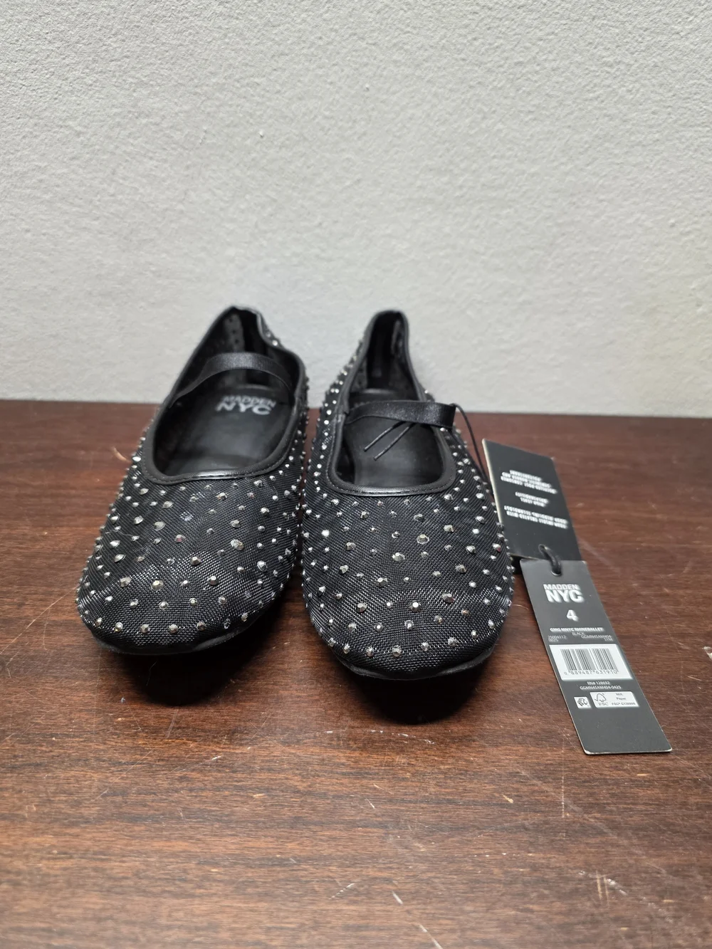 Madden NYC Black Studded Mary Jane Girls' Dress Shoes